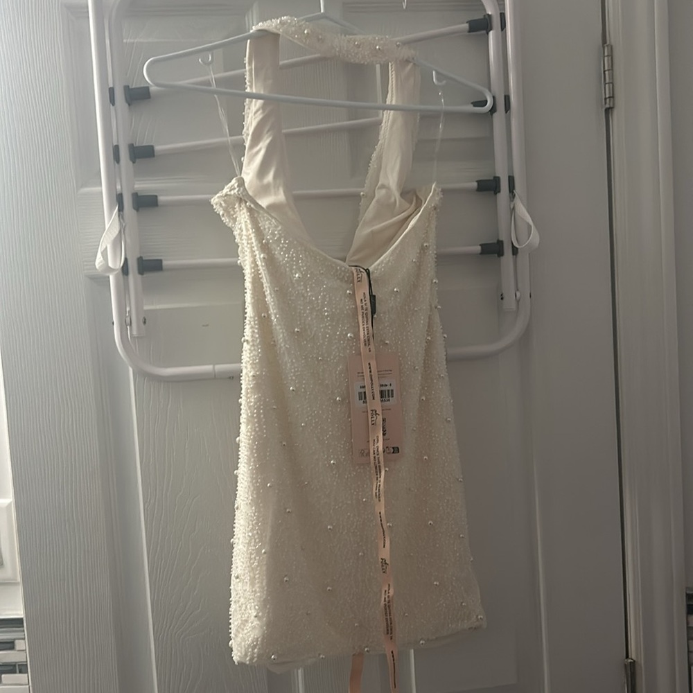 Brand new oh Polly Deep Plunge Embellished Mini Dress in White (TAGS STILL ON) - Picture 3 of 3